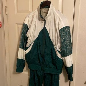 Westside Connection Vintage green 2 piece Track Suit size Medium